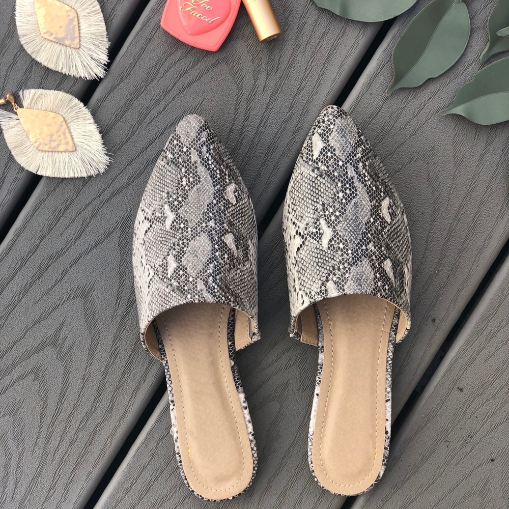 SAVANNAH Snake Print Mules    - Picture 8 of 8